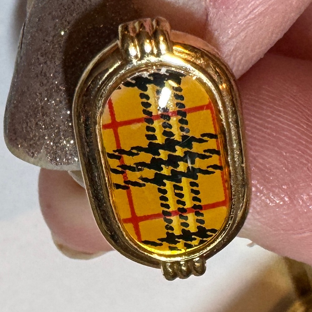 BURBERRY Nova Check Cuff Links🔥AMAZING Vintage Condition🔥RARE🔥Heirloom Piece🎄🎁👀 - Picture 7 of 11